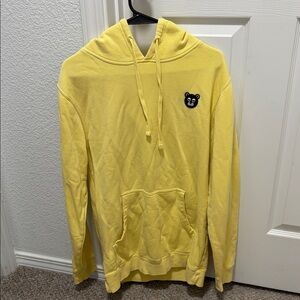 Yellow Hoodie with Bear Patch